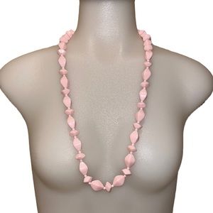 Vintage Pastel Pink Beaded Necklace~Costume Jewelry~MCM